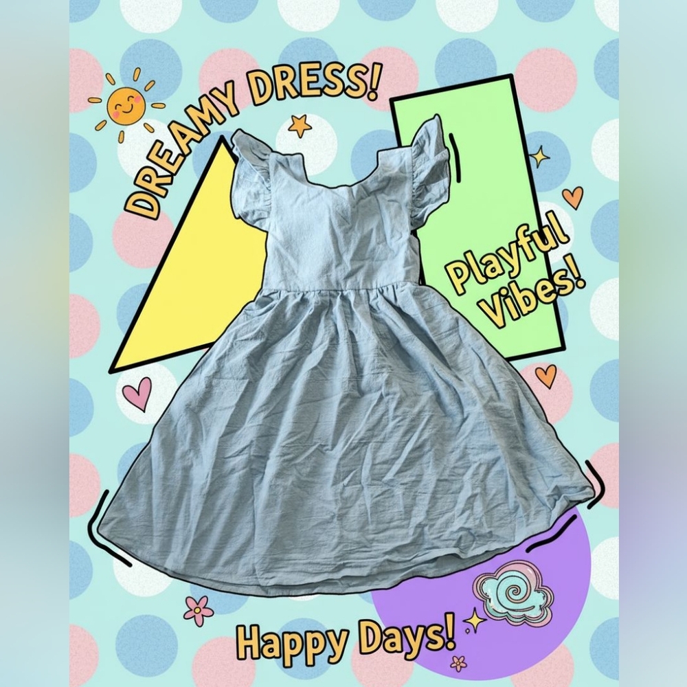 Charming Blue Kids Dress